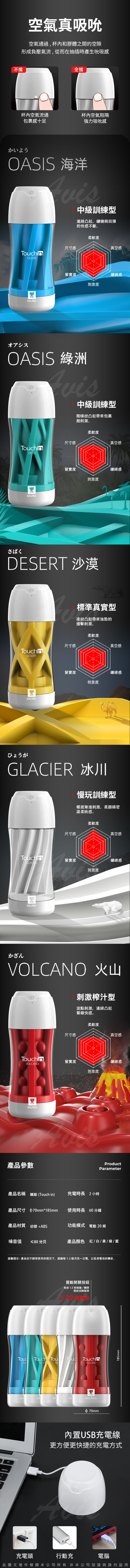 GALAKU-20セグメント周波数変換タッチでタッチ-振動飛行機カップ大人のおもちゃオナニーセット - アダルトグッズ - シリコン 透明